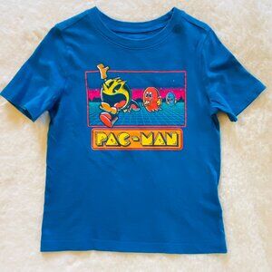 Pac-Man Old Navy Blue T Boy's size 5 Vintage Nostalgia 1980s Arcade Games
